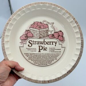 Strawberry Pie Ceramic Baking Dish